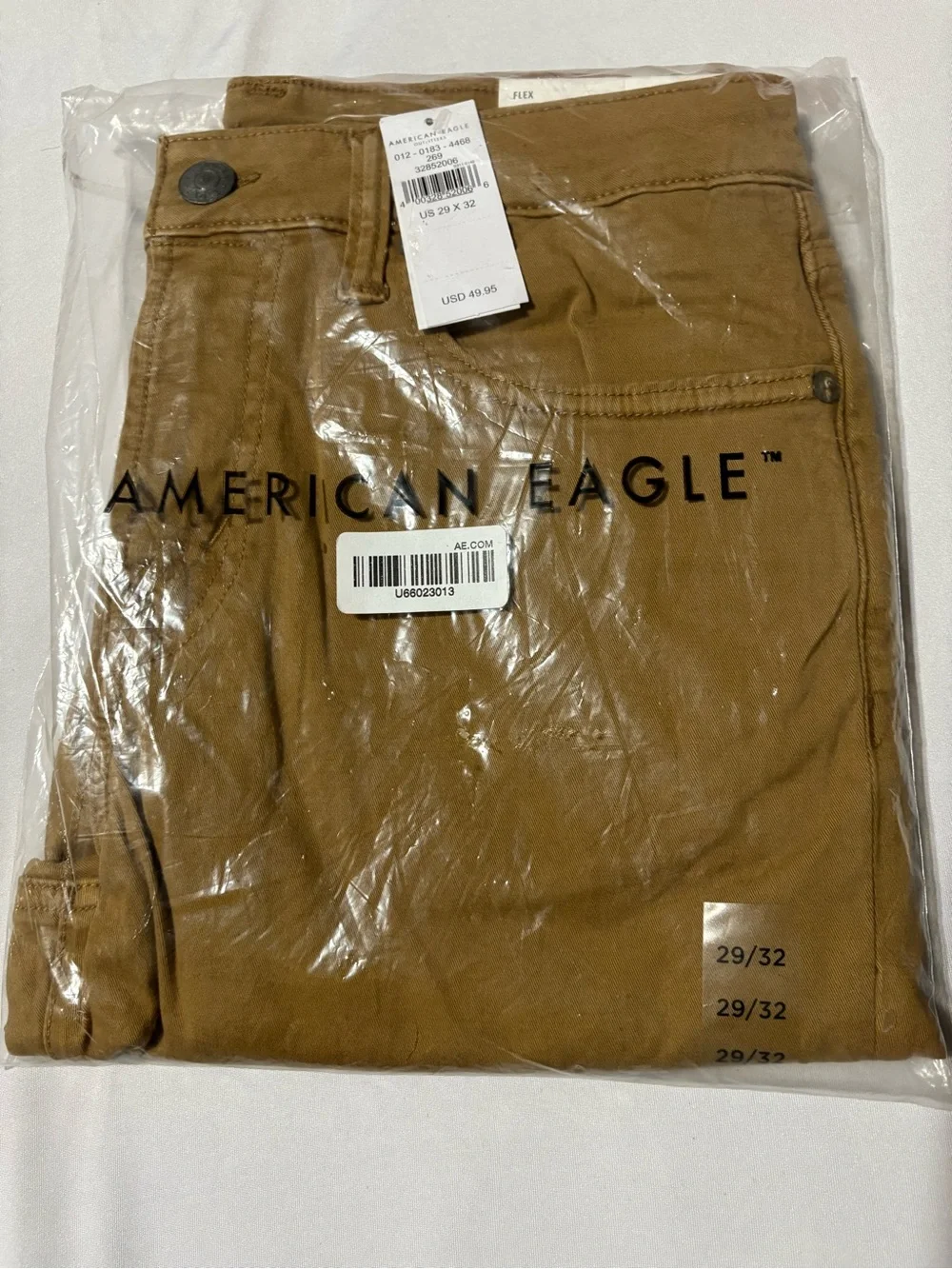 American Eagle Outfitters Slim Chinos in Caramel Brown